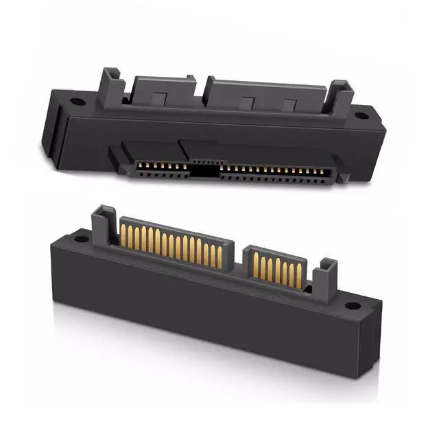 Alt view image 6 of 7 - SAS Adapter SFF-8482 SAS 29 Pin to SATA 22Pin Hard Disk Drive Raid Extension Adapter 90 Degree Angled