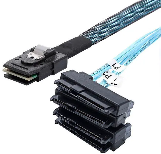 Main image of Cable Internal Mini SAS 4X SFF-8087 36Pin Host to SAS Hard Disk SFF-8482 29Pin Target Fanout Cable with IDE Power 100cm
