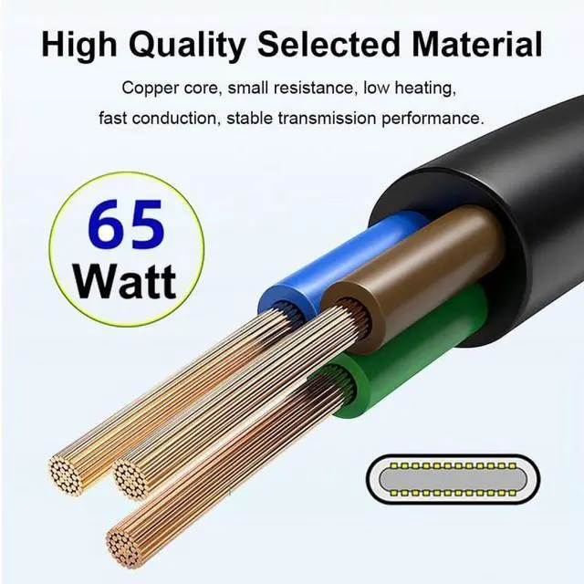 Alt view image 5 of 7 - Cable Type C USB-C Input Source 65W to DC 5.5x2.1mm Power Charge Cable 19.5V Compatible with Laptop 18-20V