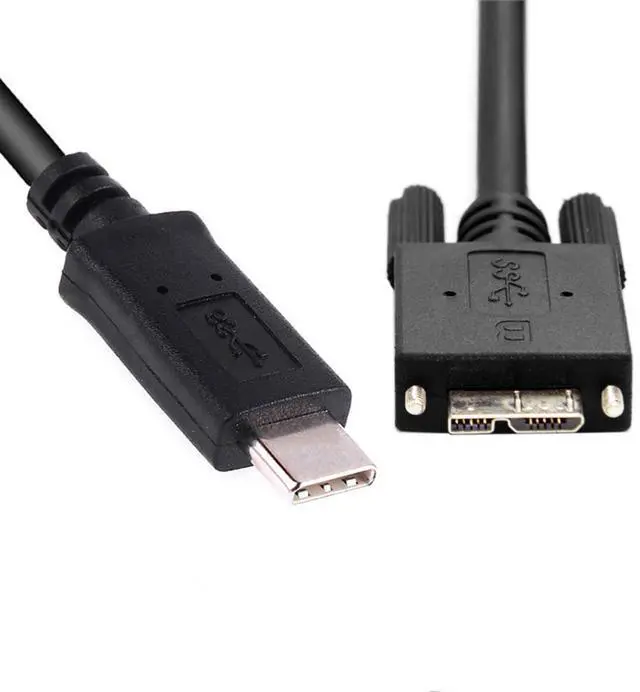 Main image of Cable 5Gbps USB-C Type-C Host to Micro USB3.0 Screw Mount Type for Industrial Camera Storage