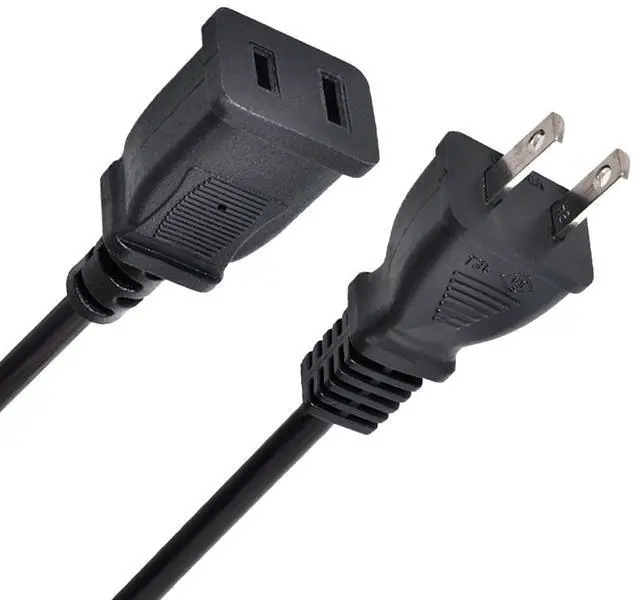 Main image of Cord 2-Prong Extension Cable 2-Outlet Power Extension Cable NEMA 1-15P to NEMA 1-15R Supply Main Adapter Cable 0.5m