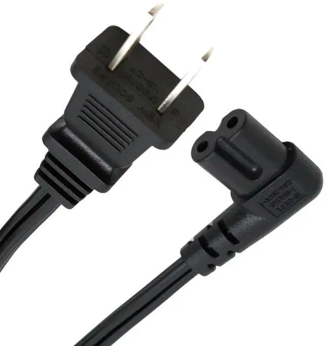 Main image of Cord NEMA 1-15P Outlet to IEC60320 C7 90 Degree Angled 18AWG Power Cable 1.0m
