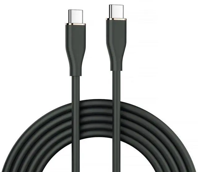 Main image of Colorful USB-C 480Mbps Type-C Male to Male Cable Ultra Soft High Flex 65W Hyper Super Flexible Cord (Black 200cm)