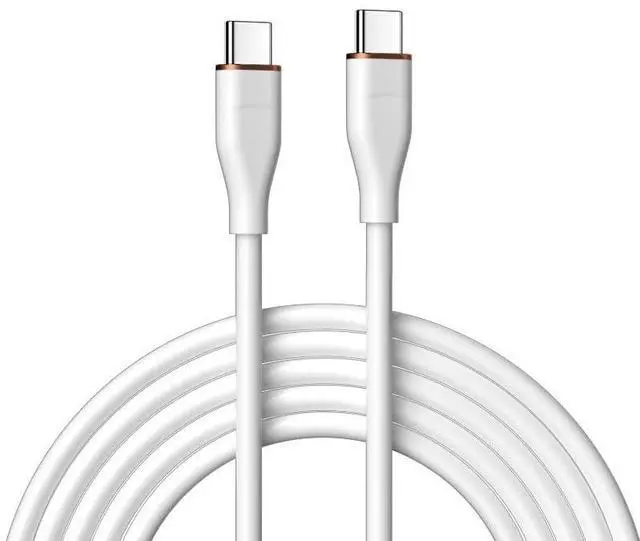 Main image of Colorful USB-C 480Mbps Type-C Male to Male Cable Ultra Soft High Flex 65W Hyper Super Flexible Cord (White 100cm)