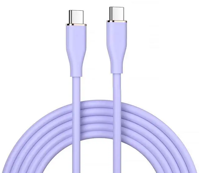 Main image of Colorful USB-C 480Mbps Type-C Male to Male Cable Ultra Soft High Flex 65W Hyper Super Flexible Cord (Purple 200cm)