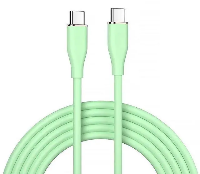 Main image of Colorful USB-C 480Mbps Type-C Male to Male Cable Ultra Soft High Flex 65W Hyper Super Flexible Cord (Green 200cm)