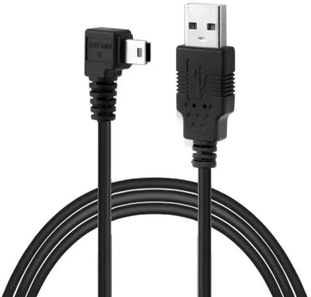 Main image of chenyang Mini USB Cable USB 2.0 Male to Mini USB 5 Pin Male 90 Degree Right Angled Charging Data Transfer Extension Cable Black 3.0M