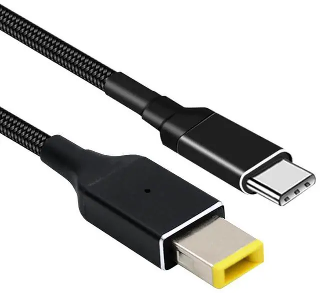 Main image of Cable 100W Type C USB-C Input to Rectangular Jack Output Power 20V 5A 65W PD Charge Cable Compatible with Thinkpad X1 Legion Y7000P Laptop