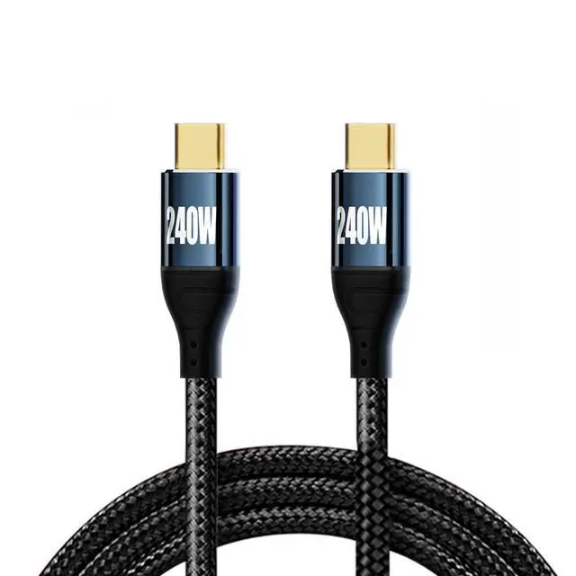 Alt view image 7 of 7 - Cable USB-C 240W Type-C Male to Male Cable 48V 5A Compatible with USB2.0 480Mbps 100W Charging for Laptop Tablet Phone