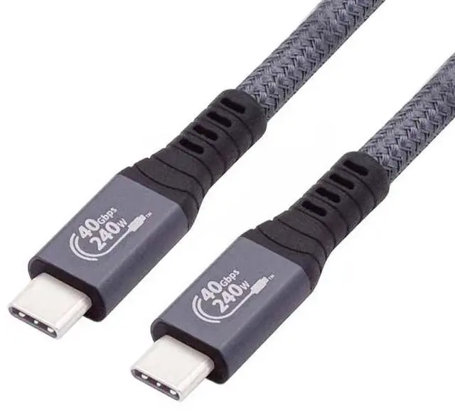 Main image of Cable USB4 USB-C 240W Type-C Male to Male Cable 48V 5A Compatible with USB4.0 40Gbps 8K 100W Charging for Laptop Tablet Phone