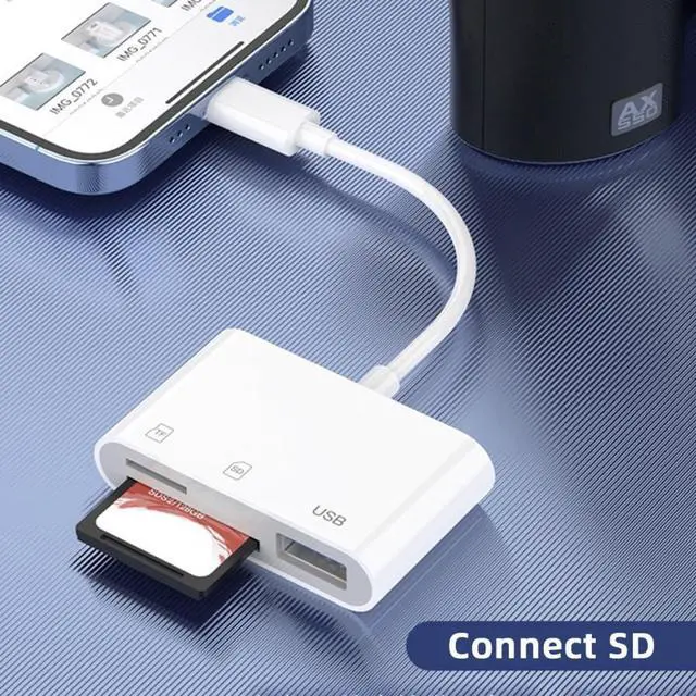Alt view image 3 of 7 - USB 2.0 Type C USB-C to TF Micro SD SDXC USB Female Card Reader Adapter Compatible with MAC Laptop Tablet Phone