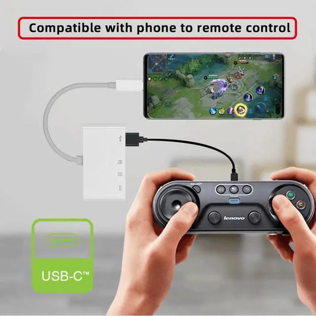 Alt view image 4 of 7 - USB 2.0 Type C USB-C to TF Micro SD SDXC USB Female Card Reader PD 27W Adapter for Laptop Tablet Phone