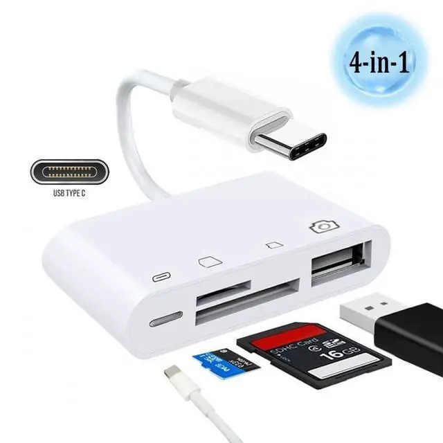 Alt view image 7 of 7 - USB 2.0 Type C USB-C to TF Micro SD SDXC USB Female Card Reader PD 27W Adapter for Laptop Tablet Phone