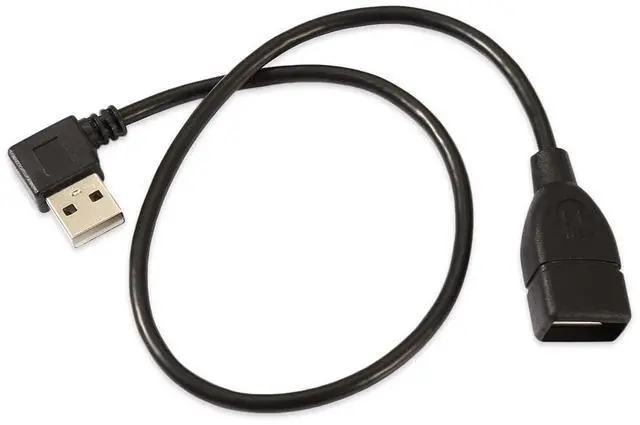 Main image of USB 2.0 A Type Male Left Angled to USB 2.0 Female Extension Cable 90 Degree Connector 40cm