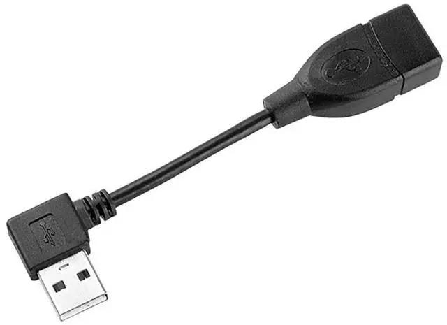 Main image of USB 2.0 A Type Male Left Angled to USB 2.0 Female Extension Cable 90 Degree Connector 10cm