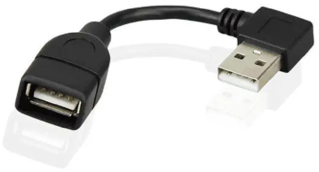 Main image of USB 2.0 A Type Male Right Angled to USB 2.0 Female Extension Cable 90 Degree Connector 10cm