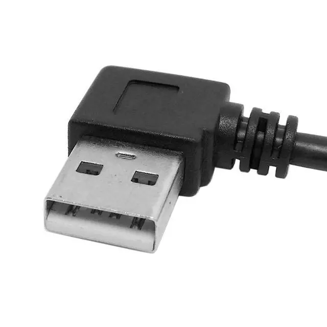 Alt view image 3 of 7 - USB 2.0 A Type Male Left Angled to USB 2.0 Female Extension Cable 90 Degree Connector 20cm