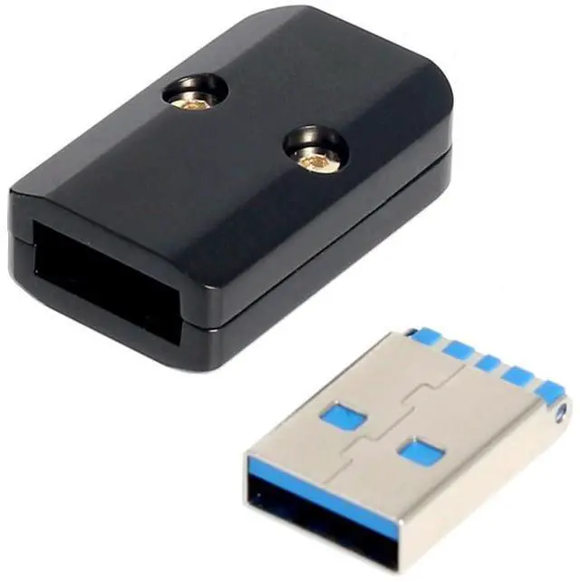 Main image of Connector USB 3.0 Type-A Male Plug Connector Solder Type with Aluminum Alloy Shell Black Customization for 6.0mm Cable