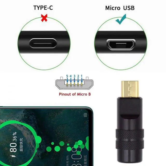 Alt view image 5 of 7 - Connector Micro USB2.0 5Pin Male Plug Connector Solder Type with Aluminum Alloy Shell Black Customization for 4.0mm~6.0mm Cable