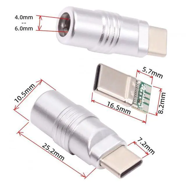 Alt view image 7 of 7 - Connector USB 3.1 Type-C Male Plug Connector Solder Type with Aluminum Alloy Shell Silver Customization for 4.0mm~6.0mm Cable