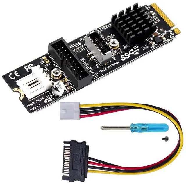 Main image of Card 5Gbps Type-E USB 3.1 Front Panel Socket USB 2.0 to NVME NGFF M-Key Express Card Adapter for Motherboard