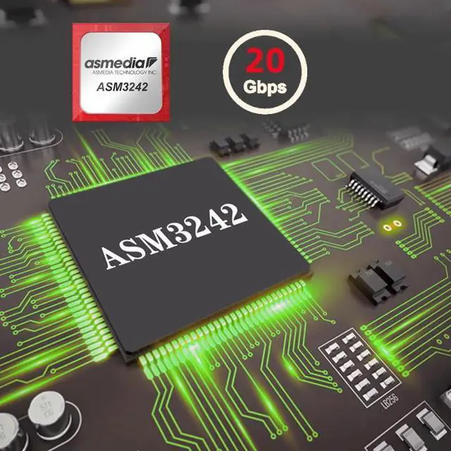 Alt view image 2 of 7 - 20Gbps Type-E USB 3.1 Front Panel Socket to NVME NGFF M-Key Express Card Adapter ASM3242 Chipset for Motherboard