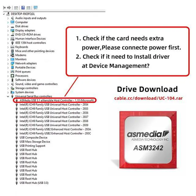 Alt view image 4 of 7 - 20Gbps Type-E USB 3.1 Front Panel Socket to NVME NGFF M-Key Express Card Adapter ASM3242 Chipset for Motherboard