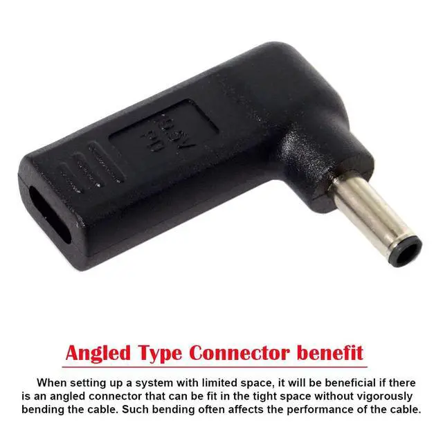Alt view image 6 of 7 - Chenyang 90 Degree Angled USB 3.1 Type C USB-C to DC 4.5mmx3.0mm Adapter Emulator Trigger