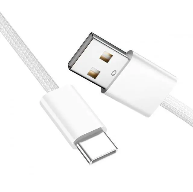 Main image of Cable USB-C Type C Male to Type-A Male 15W 5V3A Power 480Mbps Data Cable White Sleeve for Phone & Tablet (100cm)