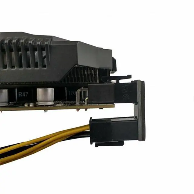 Alt view image 4 of 6 - 2pcs/lot ATX 6Pin GPU Male to Female 360 Degree Up Down Angled Power Header Adapter for Graphics Card 12V