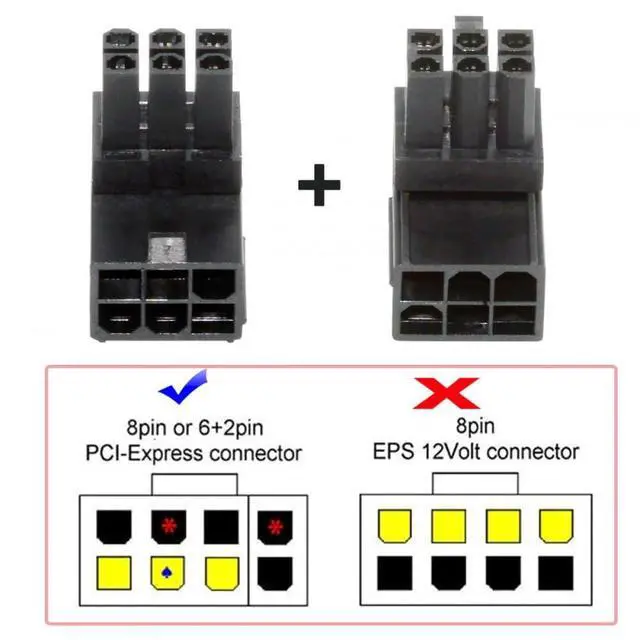 Alt view image 4 of 7 - 2pcs/lot ATX 6Pin Male to Female 90 Degree Up Down Angled Power Header Adapter for GPU Graphics Card