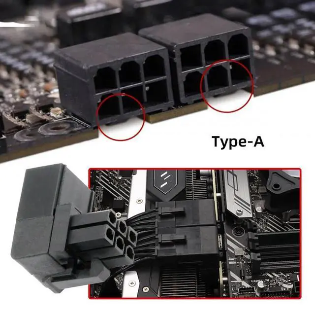 Alt view image 6 of 7 - 2pcs/lot ATX 6Pin Male to Female 90 Degree Up Down Angled Power Header Adapter for GPU Graphics Card