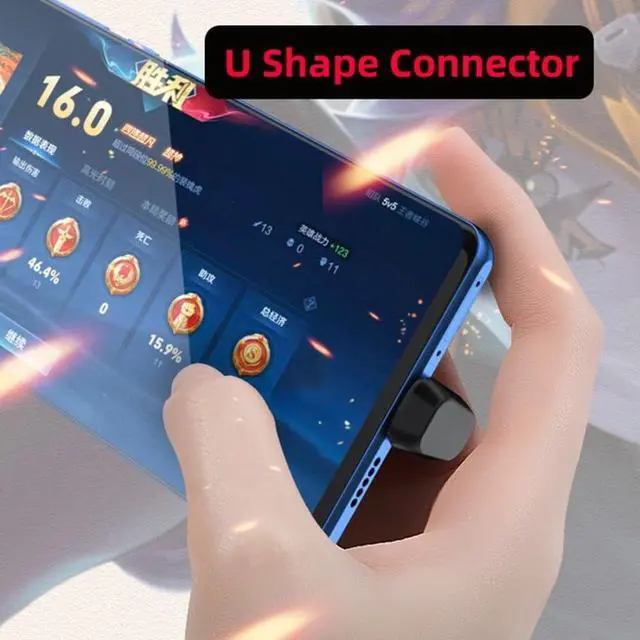 Alt view image 7 of 7 - 40Gbps USB4 Type C Male to Female Power Data Video Adapter Opposite U Shape Back Angled for NS Switch Phone Laptop
