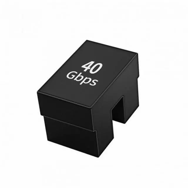 Alt view image 3 of 7 - 40Gbps USB4 Type C Female to Female Coupler Extender Power Data Video Adapter Opposite U Shape Back Angled for NS Switch Phone Laptop