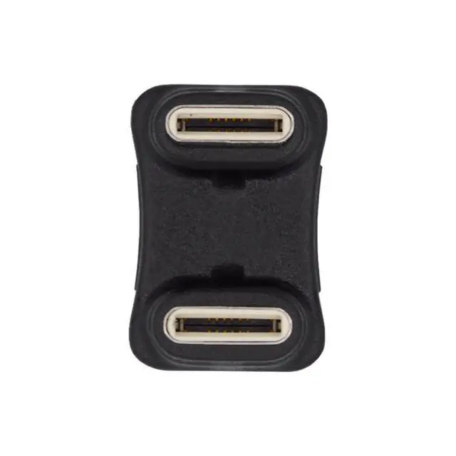 Alt view image 5 of 7 - 480Mbps USB-C Type C Male to Male Coupler Extender Power Data Adapter Opposite U Shape Back Angled for Power Bank Phone Laptop