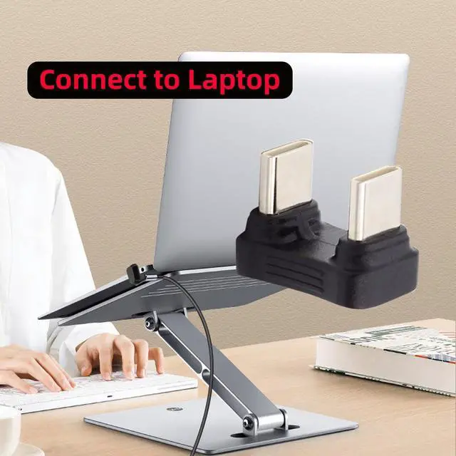 Alt view image 4 of 7 - 480Mbps USB-C Type C Male to Male Coupler Extender Power Data Adapter Opposite U Shape Back Angled for Power Bank Phone Laptop