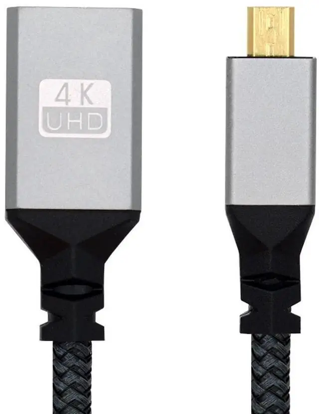 Main image of 4K Cable Type-D Micro HDMI 1.4 Male Straight to HDMI Female Extension Cable for DV MP4 Camera DC Laptop HDTV