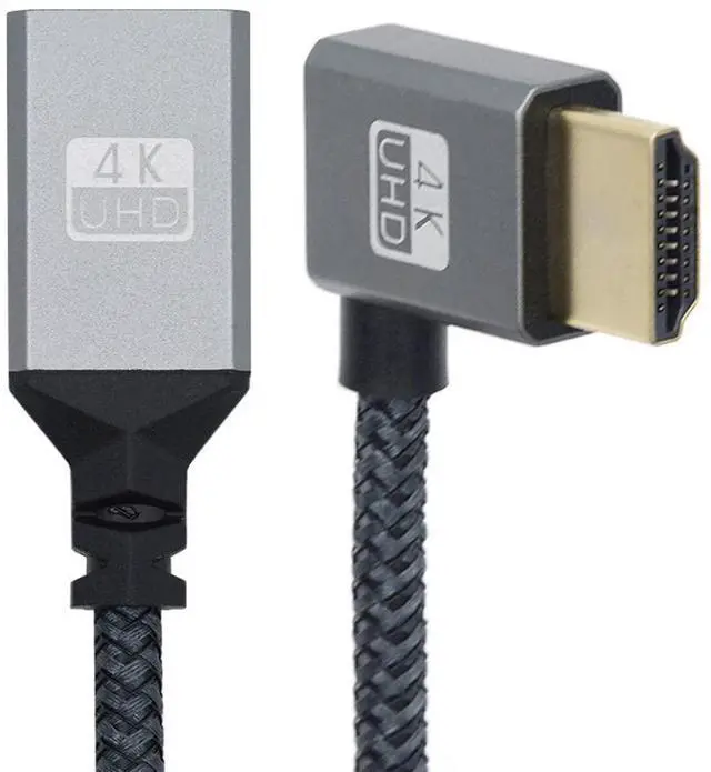 Main image of 4K Cable Type-A Standard HDMI 1.4 Male 90 Degree Right Angled to HDMI Female Extension Cable for DV MP4 Camera DC Laptop HDTV