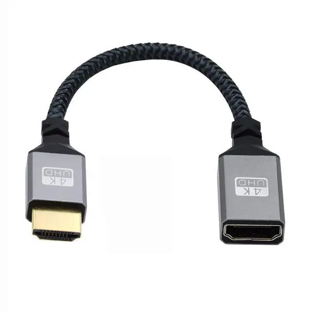 Alt view image 3 of 7 - 4K Cable Type-A Standard HDMI 1.4 Male Straight to HDMI Female Extension Cable for DV MP4 Camera DC Laptop HDTV