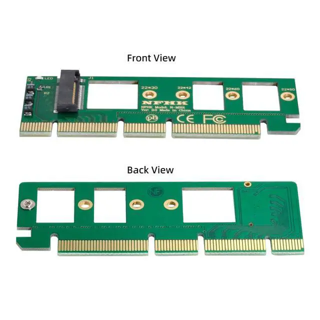 Alt view image 5 of 7 - M-Key NVME AHCI SSD M.2 2280 to PCI-E 3.0 PCI Express 4.0 16x Horizontal Adapter for Desktop Motherboard