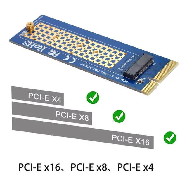 Alt view image 2 of 7 - M-Key NVME AHCI SSD M.2 2280 to PCI-E 3.0 PCI Express 4.0 4X Vertical Adapter for Desktop Motherboard