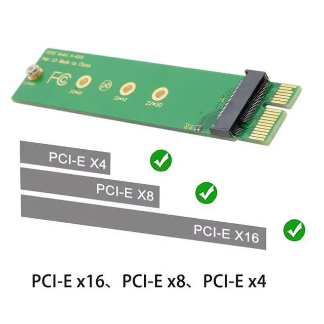 Alt view image 2 of 6 - M-Key NVME AHCI SSD M.2 2280 to PCI-E 3.0 PCI Express 4.0 1x Vertical Adapter for Desktop Motherboard