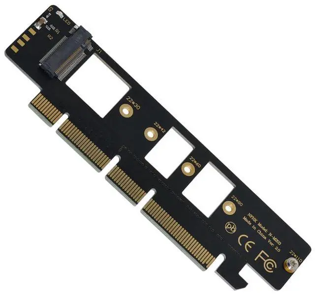 Main image of M-Key NVME AHCI SSD M.2 22110 2280 to PCI-E 3.0 PCI Express 4.0 16x Horizontal Adapter for Desktop Motherboard