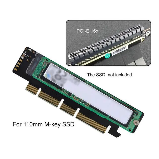 Alt view image 7 of 7 - M-Key NVME AHCI SSD M.2 22110 2280 to PCI-E 3.0 PCI Express 4.0 16x Horizontal Adapter for Desktop Motherboard