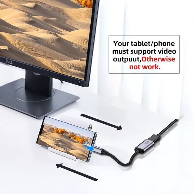 Alt view image 7 of 7 - USB4.0 USB-C Type-C Host to Mini Displayport Female Monitor Mini-DP Displays Short Cable Adapter 8K 60hz 4K for Laptop Phone