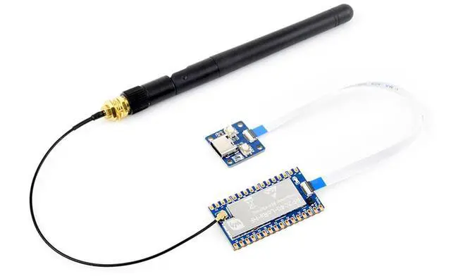 Main image of RP2040-LoRa Development Board, Integrates SX1262 RF Chip, Long-Range Communication, Includes LoRa Board, Antenna 850~930 and IPEX to SMA Adapter Cable and USB Type-C Adapter Board and FPC Cable