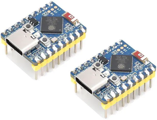 Main image of 2PCS ESP32-S3 Mini Development Board with Pre-Soldered Header, Based on ESP32-S3FH4R2 Processor, 240MHz Running Frequency, Support 2.4GHz W-i-F-i & Blue-Too-th 5, Onboard 4MB Flash Memory