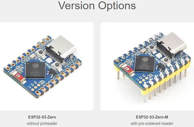 Alt view image 3 of 7 - 2PCS ESP32-S3 Mini Development Board with Pre-Soldered Header, Based on ESP32-S3FH4R2 Processor, 240MHz Running Frequency, Support 2.4GHz W-i-F-i & Blue-Too-th 5, Onboard 4MB Flash Memory