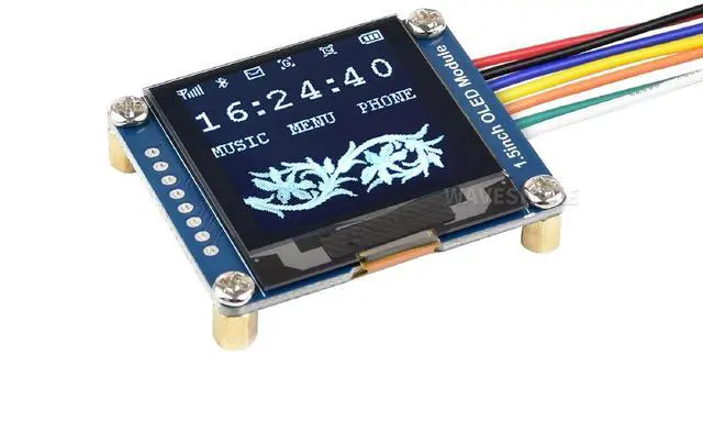 Main image of 1.5inch OLED Display Module 128x128 Pixels, SPI/I2C Interface 16 Gray Scale 3.3V / 5V Operating Voltage, Compatible with Arduin/Raspberry Pi/STM32, etc