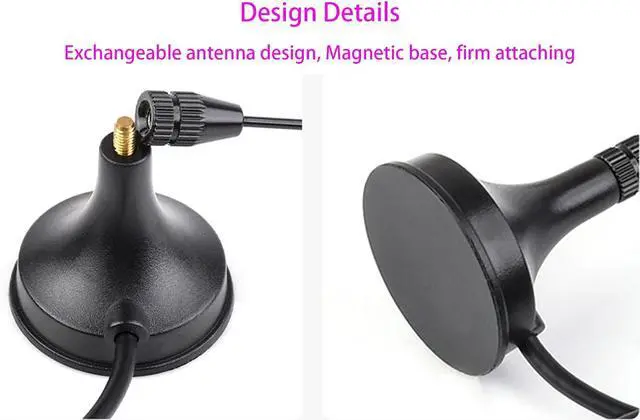 Alt view image 3 of 7 - LPWA Outdoor Waterproof Antenna, 5dBi High GAIN with Magnetic Base, SMA Male Connector LoRa Antenna, Support 4G/3G/2G/LPWA, 690~2700 Frequency